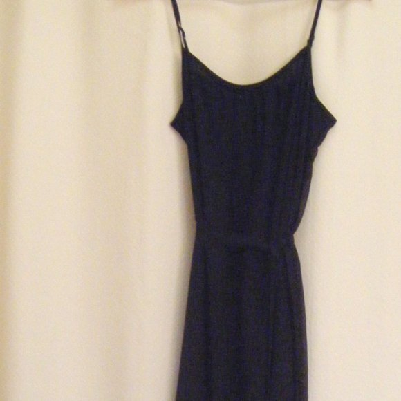 Sheer Black Maxi Dress Spaghetti Strap Lined Forever 21 Size Small - Picture 2 of 7